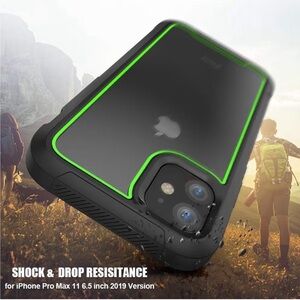 Black and Green Shockproof iPhone Case 11 Pro Max